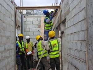 Chantier Villa Triplex Jumelée  5 Pièces Gros Œuvre
